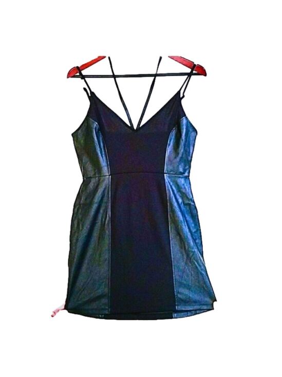 Nasty Gal Dresses & Skirts - Nasty Gal Black Sexy Faux Leather Mini Dress